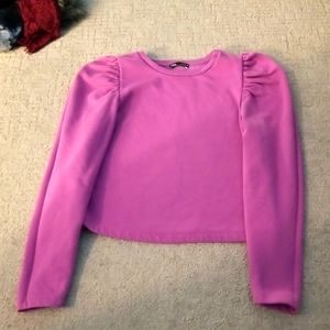 Zara puff sleeve sweatshirt